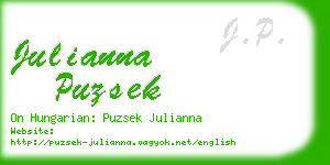 julianna puzsek business card